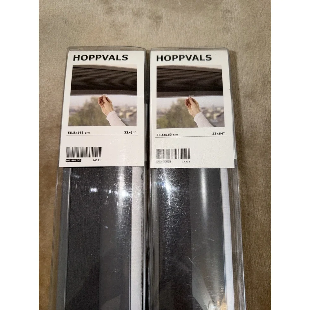 New Hoppvals Window Blinds Shades 2 pkgs IKEA Non-woven 23x64 Gray S2020/11 2045